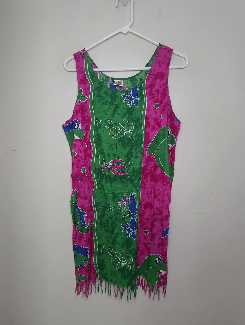 Caribbean Fashion Vintage Women's Swim Cover -Up Dress Sz Small /Med